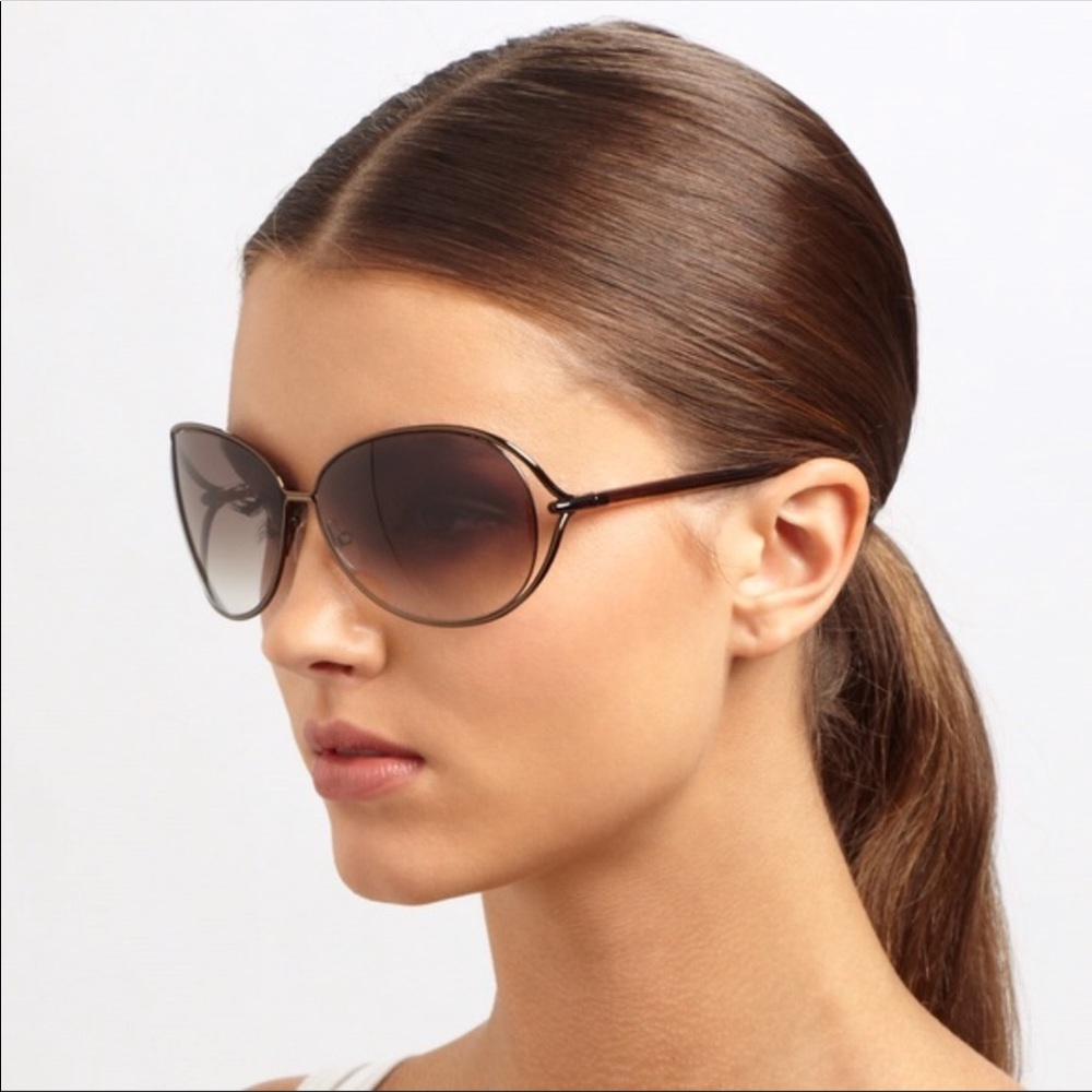 Tom Ford Clemence 65mm Bronze Oversized Sunglasses - Picture 4 of 8